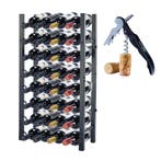 Lendo Online Porte-bouteilles Vin 32 Bouteilles Métal Noir, Nieuw