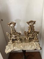 Een paar religieuze ornamenten - 35 cm (2) - Antiek - Hout -