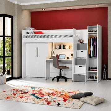 Almila Neo Complete Kinderkamer Set Hoogslaper met Bureau La, Nieuw