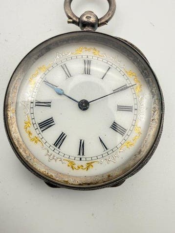 Zakuhr / Antique Swiss - Ladies Pocket Watch - 0.935 Silver, Antiquités & Art, Antiquités | Horloges