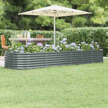 vidaXL Plantenbak 296x80x36 cm gegalvaniseerd staal, Verzenden