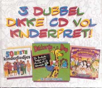 Various - 3 Dubbel Dikke CD Vol Kinderpret!, Cd's en Dvd's, Verzenden, Gebruikt