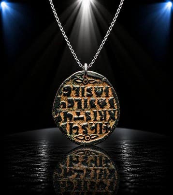 Byzantijns Brons Het Heilige Medaillon Devotionele