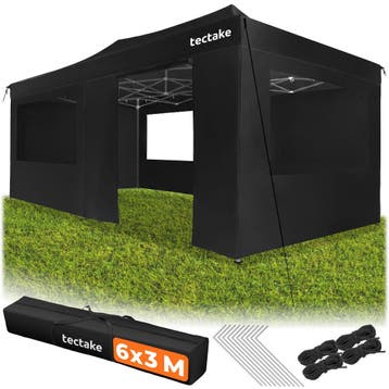 Opvouwbare paviljoen Viola 3x6 m, aluminium, 6 zijpanelen, Tuin en Terras, Partytenten, Verzenden, Nieuw