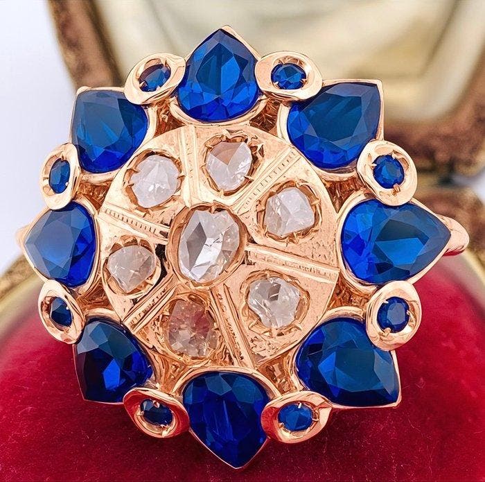 Sans prix de réserve - Bague - 9 carats Or rose, Argent, Bijoux, Sacs & Beauté, Bagues