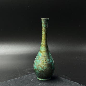 Vaas - Legering (Takaoka-brons), veelkleurige patina met