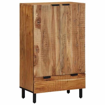 vidaXL Highboard Natural 60 x 33 x 100 cm Massief Acacia, Verzenden, Nieuw