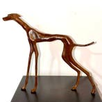 Abdoulaye Derme - Sculpture, Chien Lévrier élancé - 28.5 cm