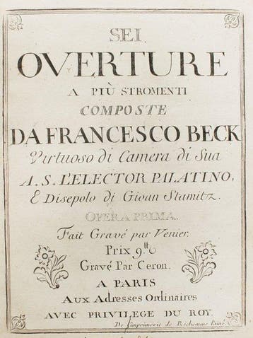 Beck / Boccherini - Sei Overture - 1760-1775