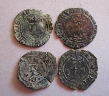 Spanje. Reyes Catolicos (1474-1504). blanca ( lote de 4