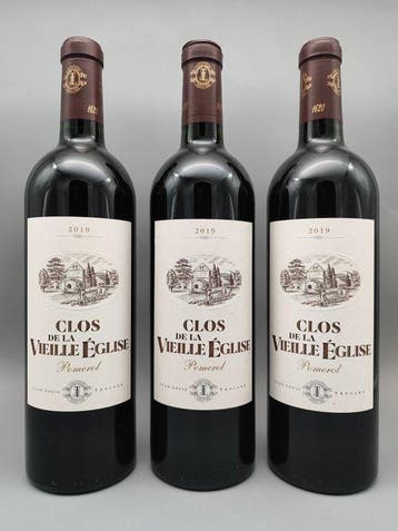 2019 Clos de la Vieille Église - Pomerol - 3 Flessen (0.75, Nieuw