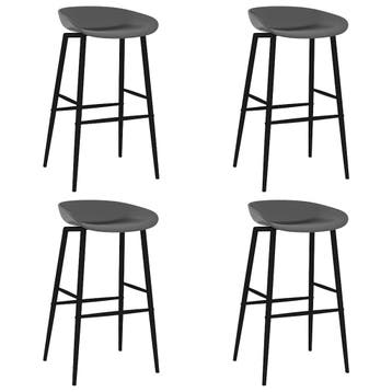 vidaXL Barstoelen 4 st grijs, Verzenden