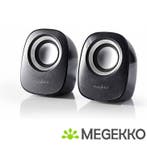 PC-Speaker | 2.0 | 12 W | 3,5 mm Jack | Zwart/Zilver, Verzenden, Nieuw