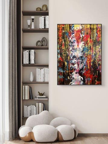 Jana Noldin - Abstract Golden Pahtn.2, Antiek en Kunst