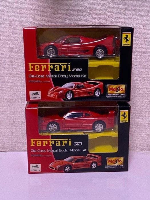 Maisto 1:43 - Modelauto (2) - Ferrari F50 & Ferrari F40, Hobby & Loisirs créatifs, Voitures miniatures | 1:5 à 1:12