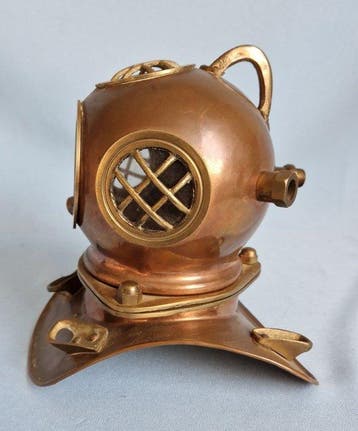 Duikhelm - decoratief - Messing, Koper, Antiek en Kunst