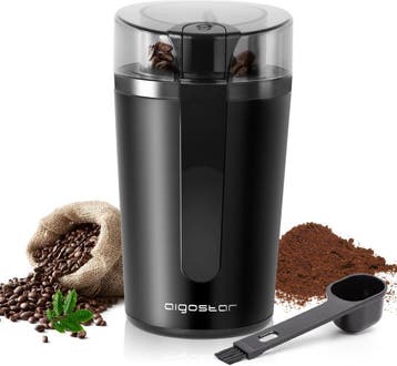 Koffiemolen elektrisch - Koffiemaler - 200W - Zwart - Aigost, Verzenden, Nieuw