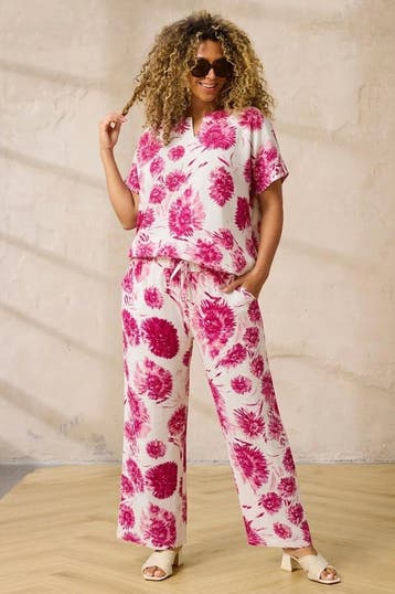 ZHENZI broek halfwijd printXXL=58Maat 46/48 (XL) of groter, Verzenden