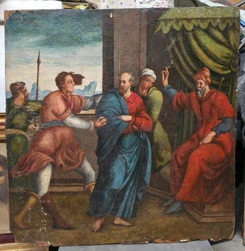Italian school (XVI-XVII) - Cristo ante el Sanedrin