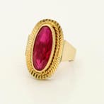 Bague - 18 carats Or jaune - 3.70ct. tw. Rubis, Bijoux, Sacs & Beauté, Bagues