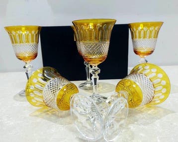 Drinkglas (6) - Kristal - Amber Bohemian Crystal
