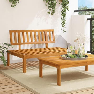 vidaXL Tuinmiddenbank pallet massief acaciahout, Tuin en Terras, Verzenden, Nieuw