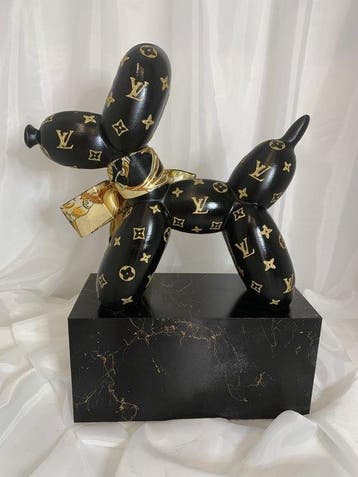YDDERF - Chien balloon dog Louis Vuitton sur socle  Un