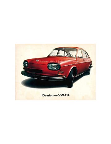 1968 VOLKSWAGEN 411 BROCHURE NEDERLANDS, Nieuw