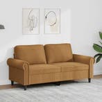 vidaXL Tweezitsbank / zetel 140 cm stof bruin, Huis en Inrichting, Zetels | Zetels, Verzenden, Nieuw