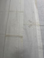 Laken (2) - 270 cm - 170 cm - Geborduurd linnen laken., Antiquités & Art