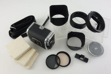 Hasselblad LOT magazin chrome A12, lens hood, filter, tube,