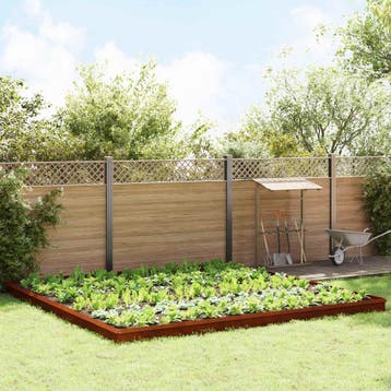 vidaXL Slakkenhekken 20 st 100 x 3,5 x 25 cm weervast staal, Verzenden