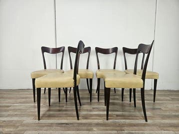 Carlo Rava - Eetkamerstoel (6) - Zes Art Deco-stoelen