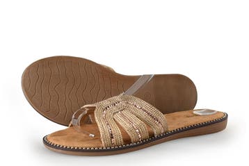 Graceland Slippers in maat 38 Beige, Kleding | Dames, Slippers, Verzenden, Beige, Zo goed als nieuw