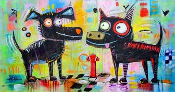 Piotr Piskorz - Gossip at the hydrant XXL, Antiquités & Art