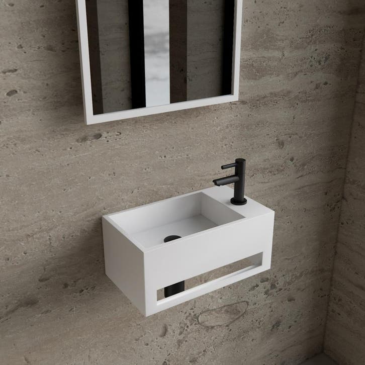 Fonteinset BWS Solid Surface Met Handdoekhouder Rechts Mat, Doe-het-zelf en Bouw, Sanitair, Overige typen, Nieuw, Ophalen of Verzenden