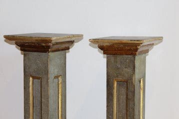 Kolom - 1800-1850 - Paar houten sokkels