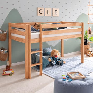 Infanskids Pino Halfhoogslaper Beuken - Buitenmaat 208x103x1, Nieuw
