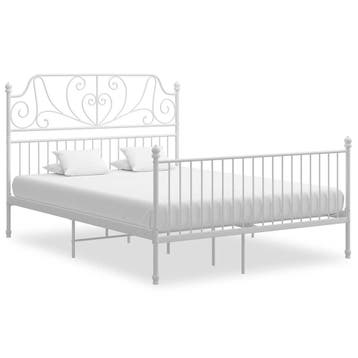 vidaXL Bedframe metaal wit 140x200 cm, Verzenden, Nieuw