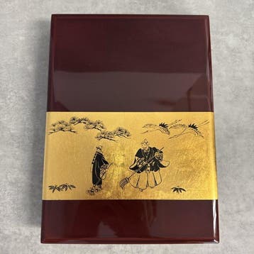 Vintage Japanse Urushi-lakschrijfkist Fubako, Tame-nuri &
