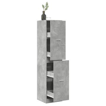 vidaXL Apothekerskast 40x41x174,5 cm bewerkt hout betongrijs, Huis en Inrichting, Kasten | Overige, Verzenden, Nieuw