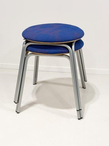 Bogaerts - Jacob Nitz - Tabouret (2) - F1 - Acier, Chêne -