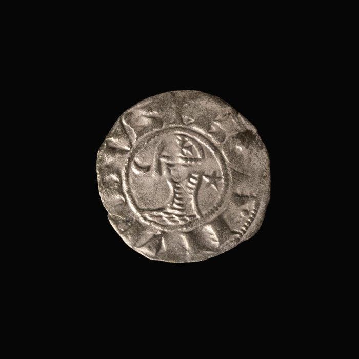 Middeleeuwen, kruisvaardersperiode Zilver Kruisvaardersmunt, Antiek en Kunst, Antiek | Overige Antiek