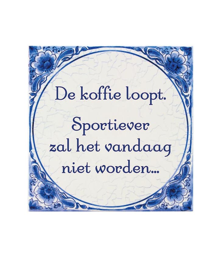 Delftsblauw Tegel De Koffie Loopt 15cm, Maison & Meubles, Accessoires pour la Maison | Peintures, Dessins & Photos, Envoi