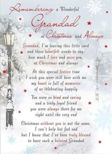 Rouwkaart herdenkingskaart a wonderful grandad christmas &, Nieuw