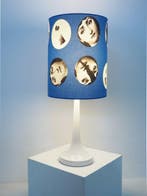 Vintage table lamp/shadow Fornasetti fabric - Tafellamp - .