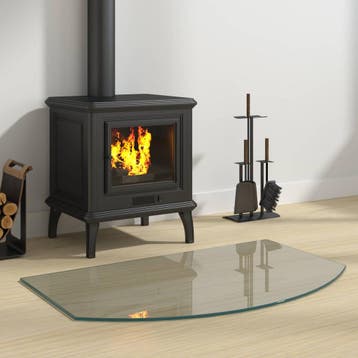 vidaXL Glazen haardplaat Doorzichtig 80 x 50 cm Glas, Verzenden, Nieuw
