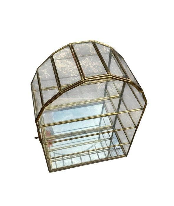 Vitrine - Messing, Glas - Vitrine, Maison & Meubles, Maison & Meubles | Autre