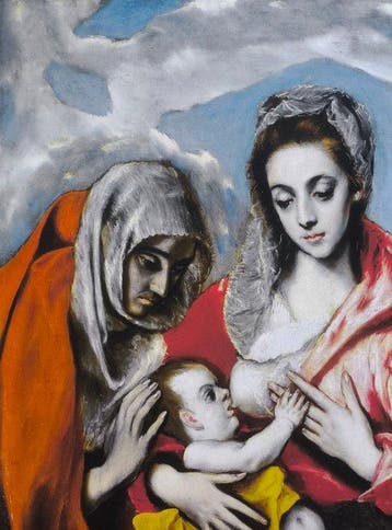 El Greco (1541–1614) (after) - The Holy Family with Saint