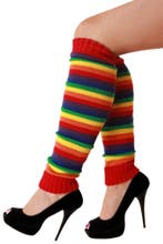 Beenwarmers Regenboog Gebreid Gekleurde Hoge Sokken Yoga Rib, Kleding | Dames, Ophalen of Verzenden, Nieuw